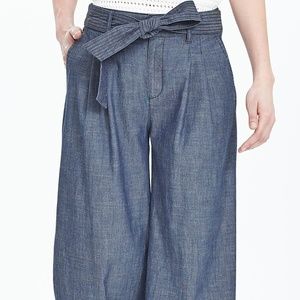 Banana Republic Chambray Wide Leg Pants